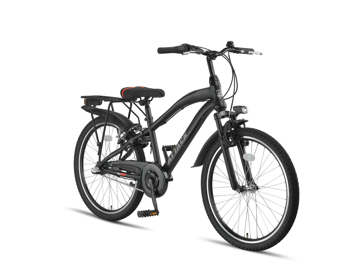 24 Zoll Kinderfahrrad, Altec Attack mit Gepäckträger, 3 Gang Nabenscha –