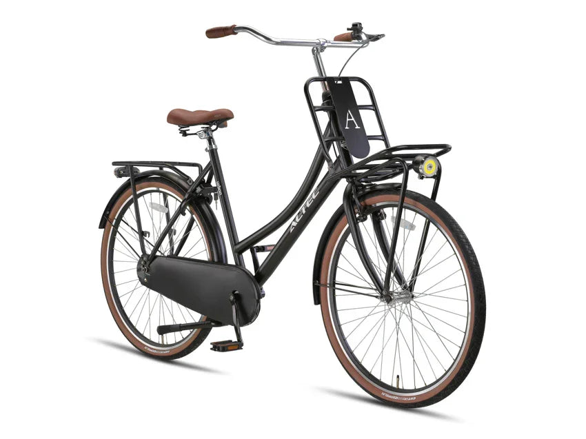 universal hollandrad 28 Zoll Altec Urban Hollandrad schwarz-matt mit Frontträger d – fahrrad-Ass.de