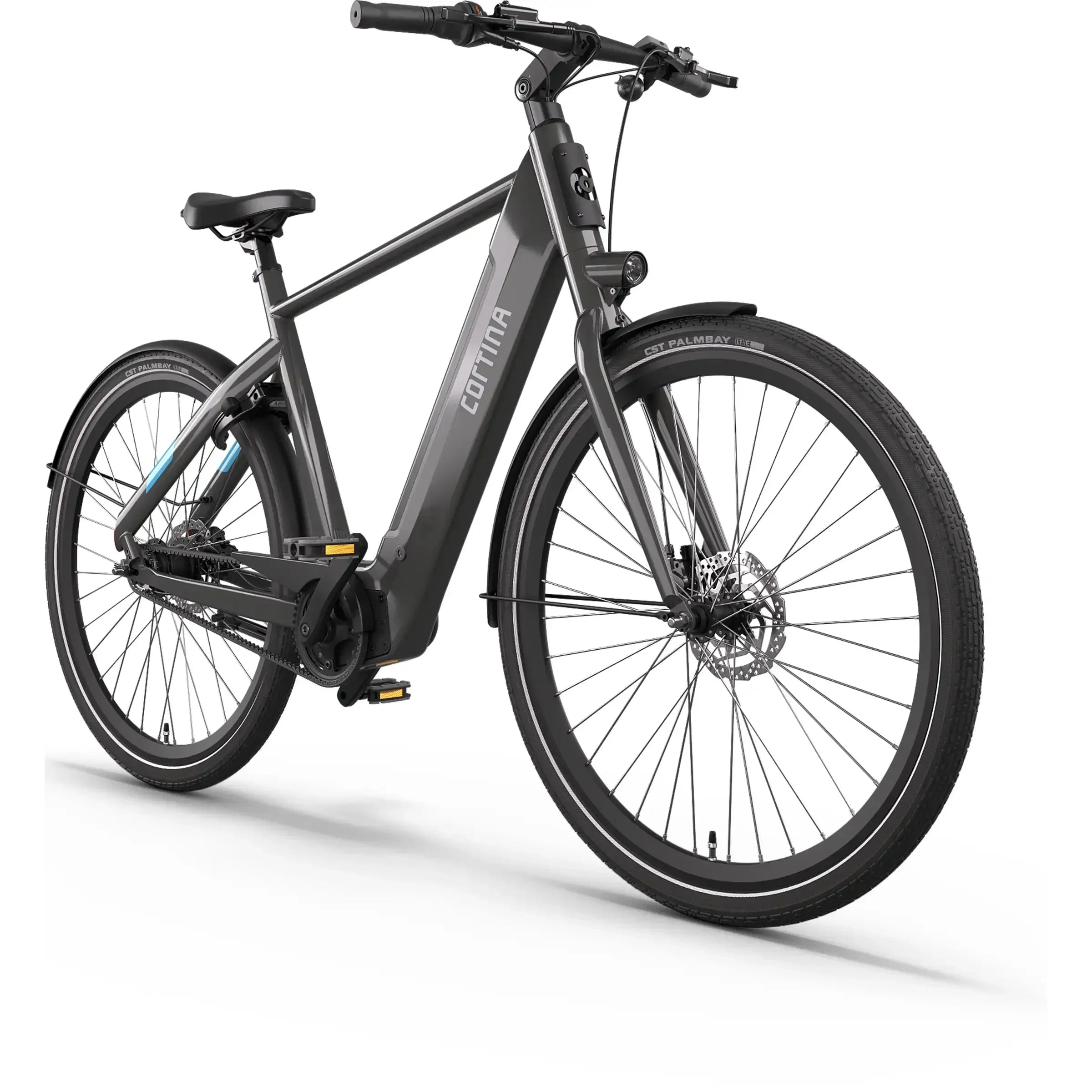 fahrradrahmen e bike Cortina Herren E-Blau 8 Gang 90Nm MITTELMOTOR Elektro Pedelec Riemenan – fahrrad-Ass.de
