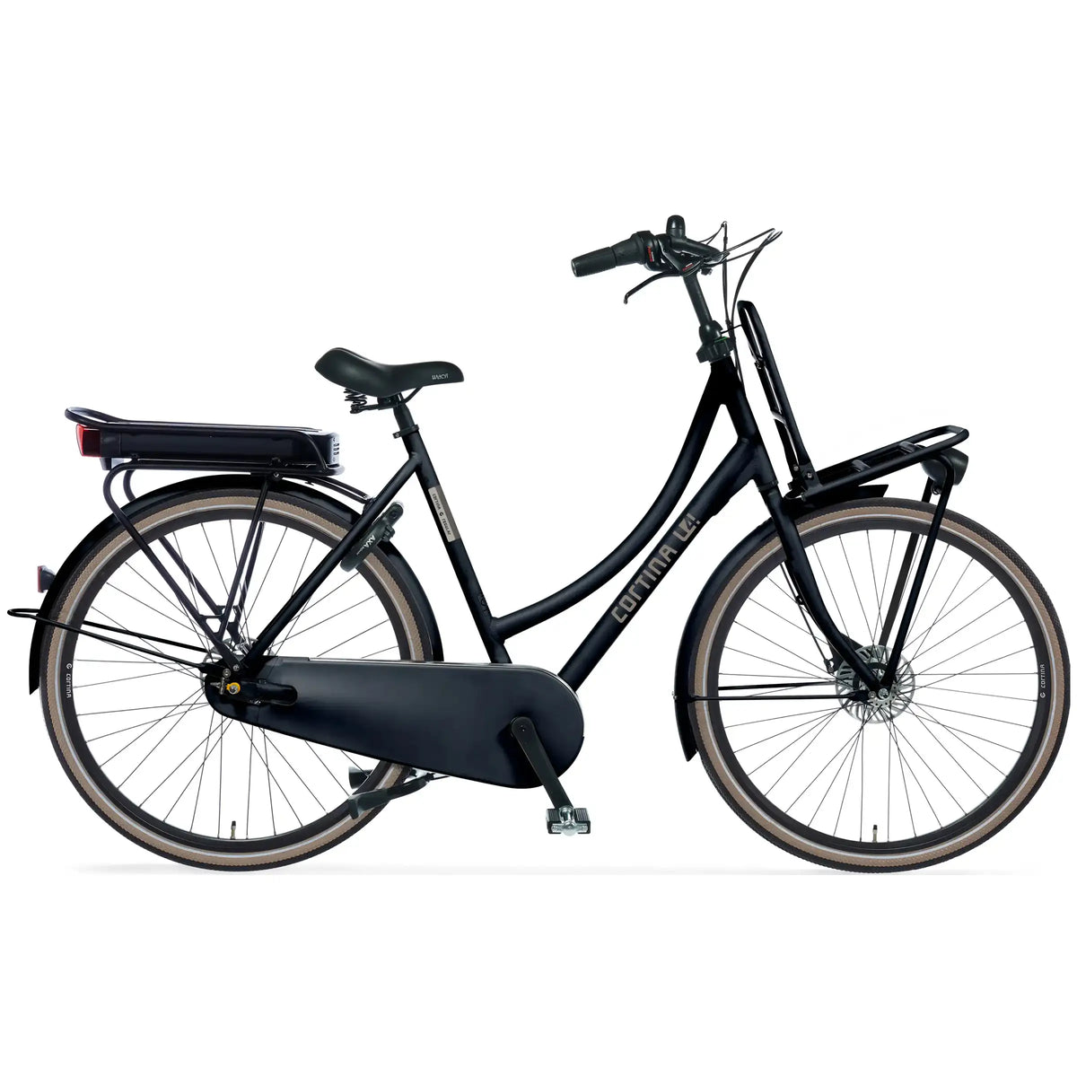 Cortina E-U4 7 Gang Elektro Pedelec Hollandrad hydr. disc Jet Black Ma –