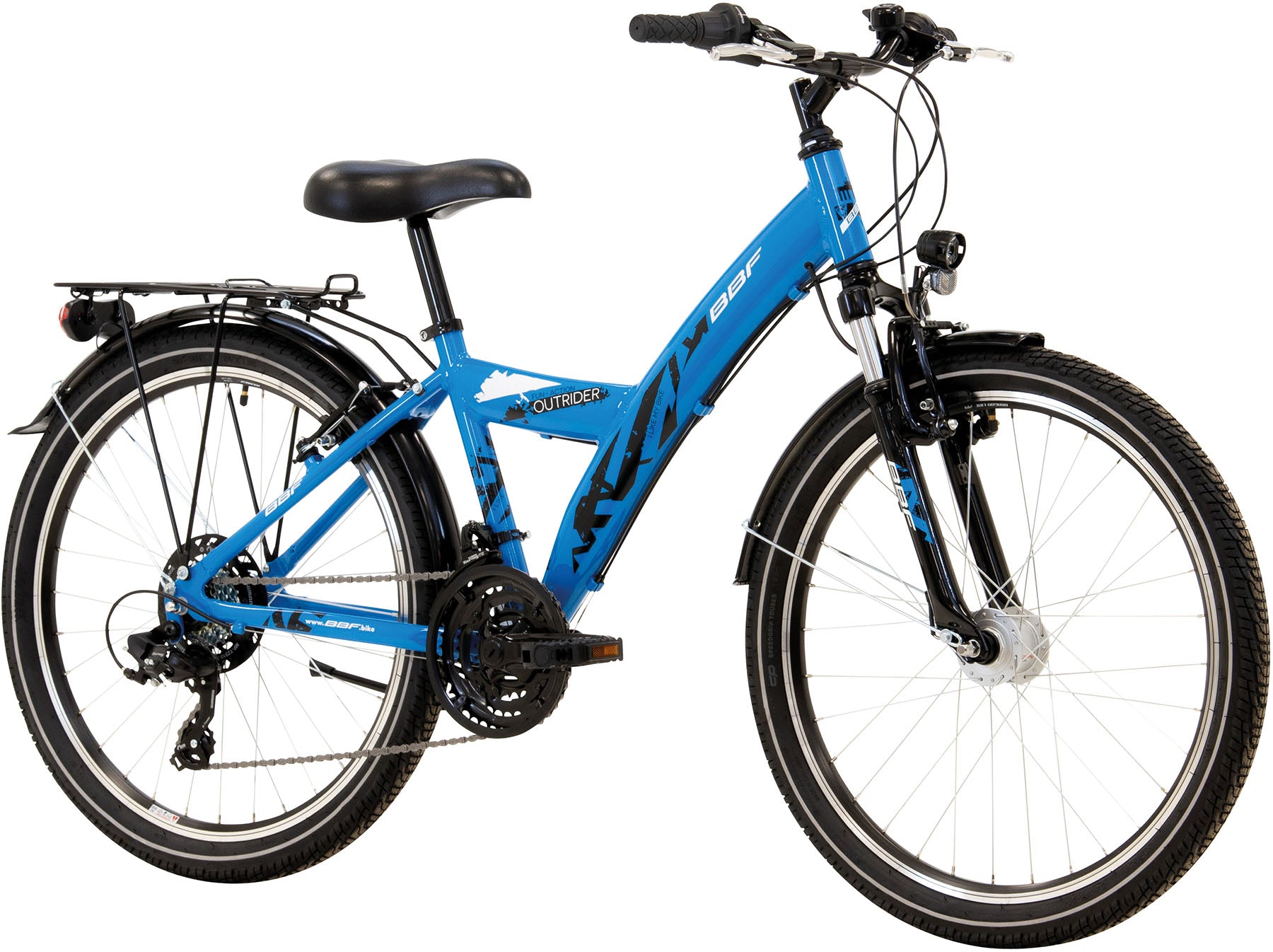 24 Zoll Kinderfahrrad, BBF Outrider Banana, 21 Gang Shimano, blau-schw –