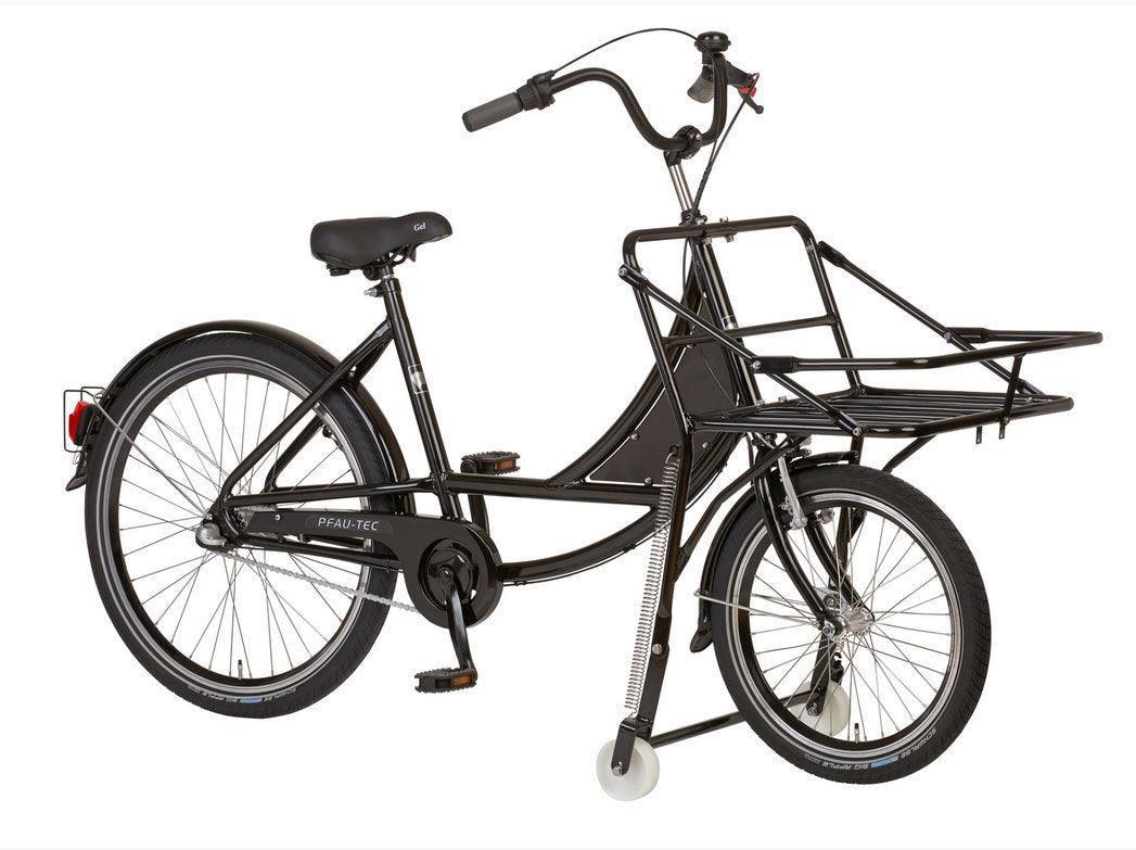 pfau tec lastenfahrrad 2-Rad Transportrad Bäckerrad 26 Zoll 3 Gang Pfau-Tec Kuli schwarz