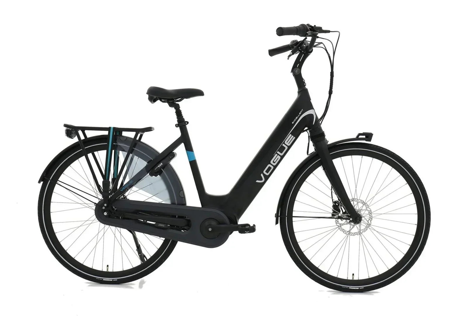 vogue e-bike damen 522WH 80Nm Mittelmotor Vogue Excellent Matt-Schwarz/Blau 8 Gang Bafang – fahrrad-Ass.de