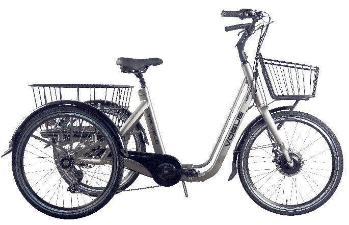 Vogue Tri-Velo matt grau 7 Gang E-Cargo Fahrrad (E-Bike) - fahrrad-Ass.de
