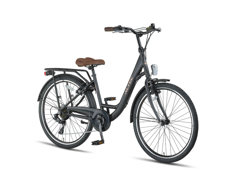 26 Zoll Altec Metro Damen Trekkingrad schwarz (matt) –