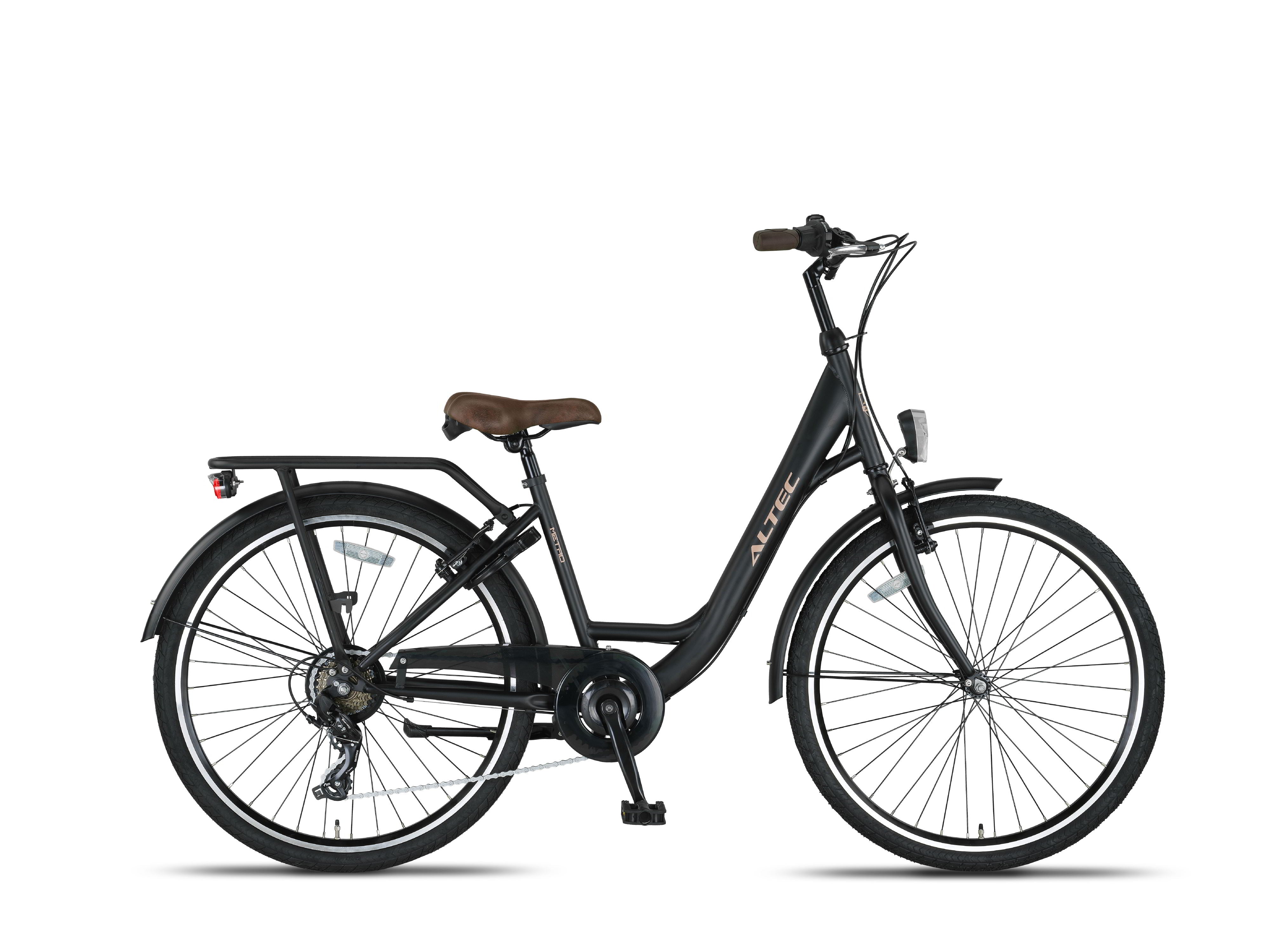 26 Zoll Altec Metro Damen Trekkingrad schwarz (matt) –