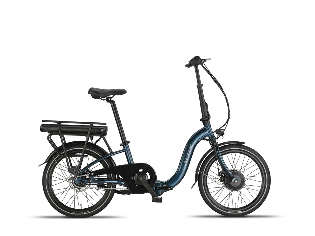 rex alu elektro klapprad E-Faltrad Altec Compact Patrol Blau 7 Gang E-Bike Klapprad hydraulisch – fahrrad-Ass.de