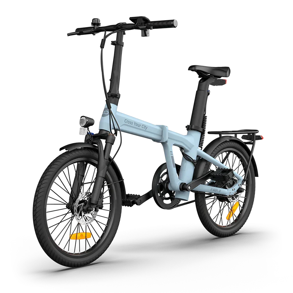 e-bike klapprad 20 zoll leicht 20" Elektro Alu. Klapprad Faltrad ADO Air PRO 20 blau Riemenantrieb hy – fahrrad-Ass.de