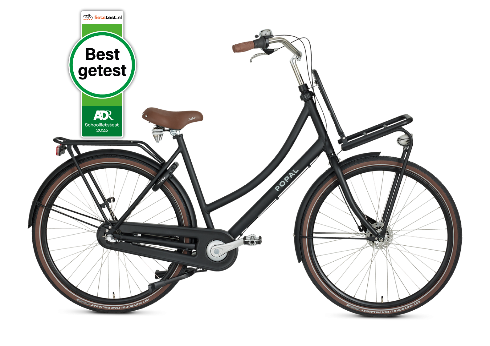 hollandrad oma 28 Zoll 3 Gang Hollandrad Daily Dutch Plus matt schwarz mit Frontträger