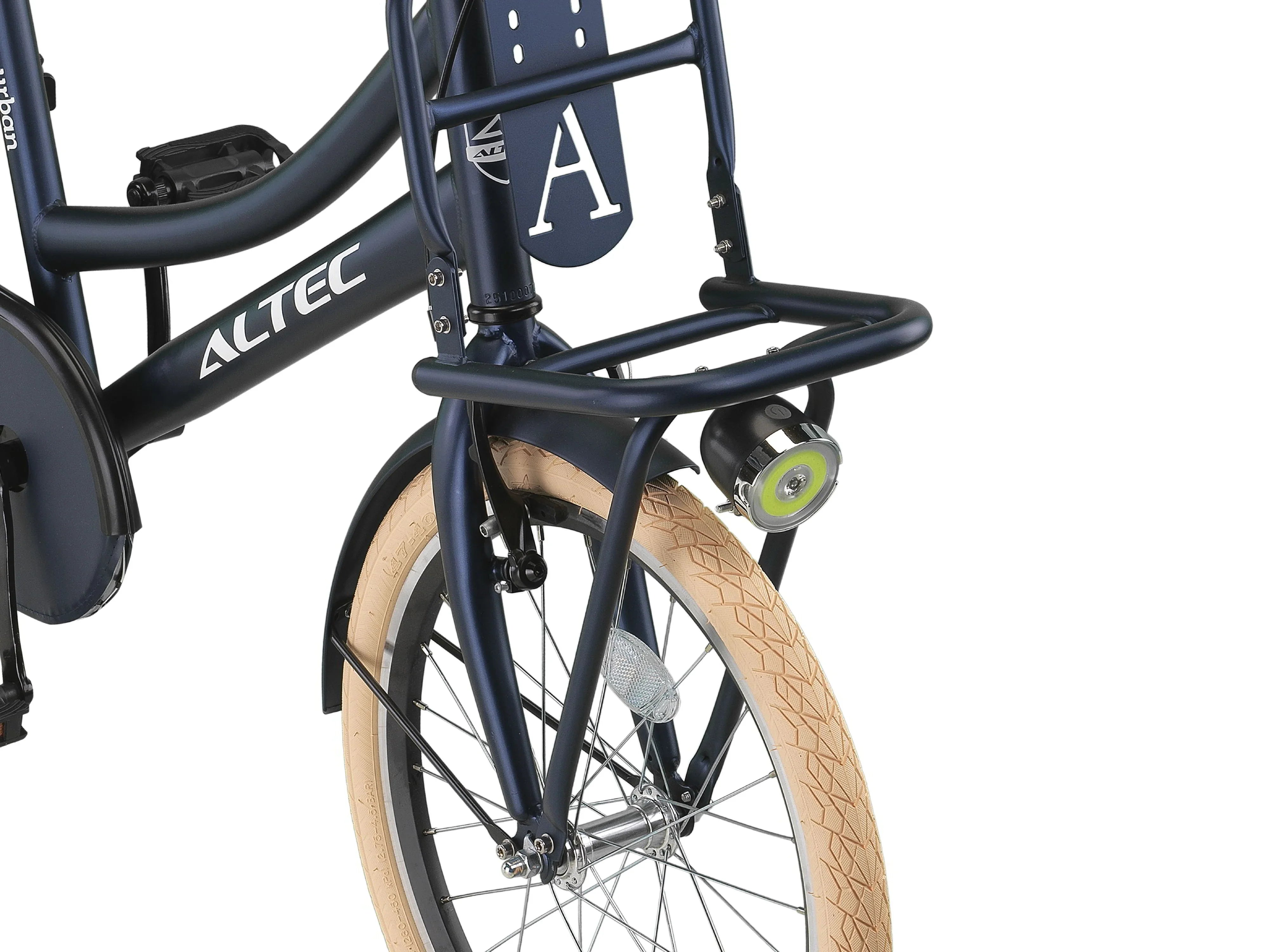 hollandrad 2.0 20 Zoll Altec Urban Hollandrad jeansblau mit Frontträger d – fahrrad-Ass.de
