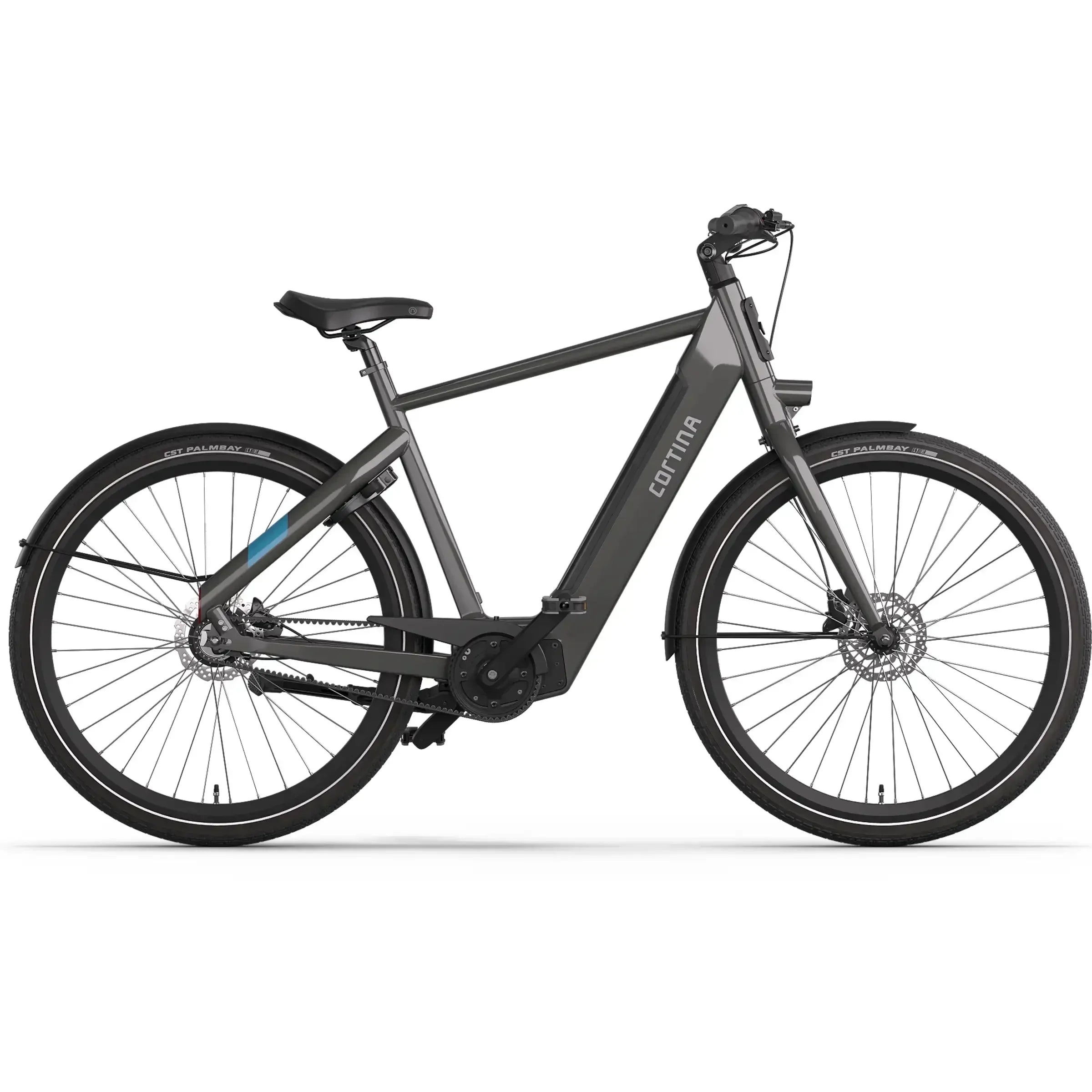 mountainbike 8 gang Cortina Herren E-Blau 8 Gang 90Nm MITTELMOTOR Elektro Pedelec Riemenan – fahrrad-Ass.de