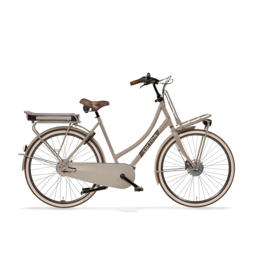 e bike hollandrad cortina Cortina E-U4 7 Gang Elektro Pedelec Hollandrad hydr. disc Warm Sand Ma –  fahrrad-Ass.de