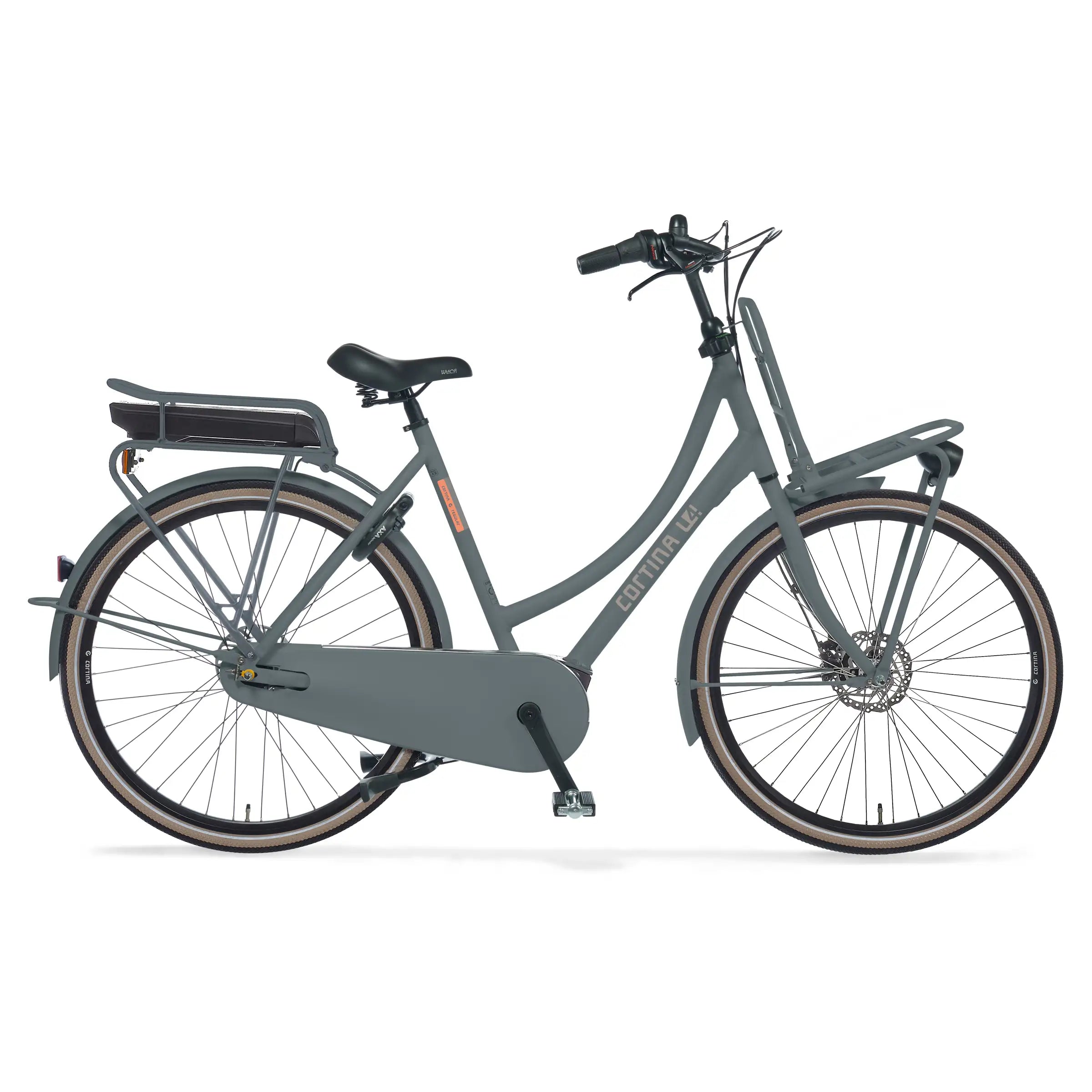 Cortina E-U4 Solid 7 Gang Bosch MITTELMOTOR Pedelec Hollandrad hydr. disc Mouse Grey Matt