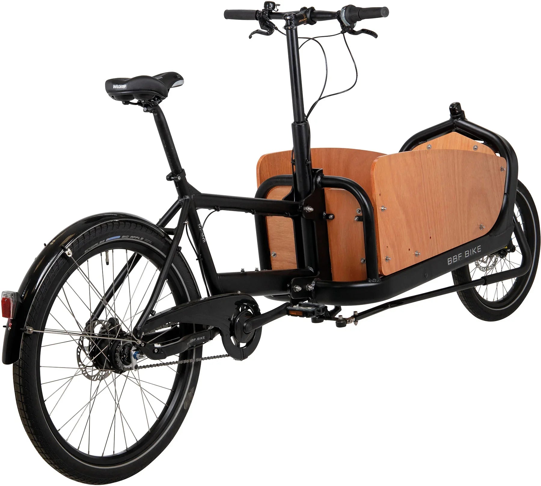 lastenfahrrad vorne BBF Cargorider 2.1 Comfort schwarz matt 2-Rad Lastenrad 8 Gang Shimano – fahrrad-Ass.de