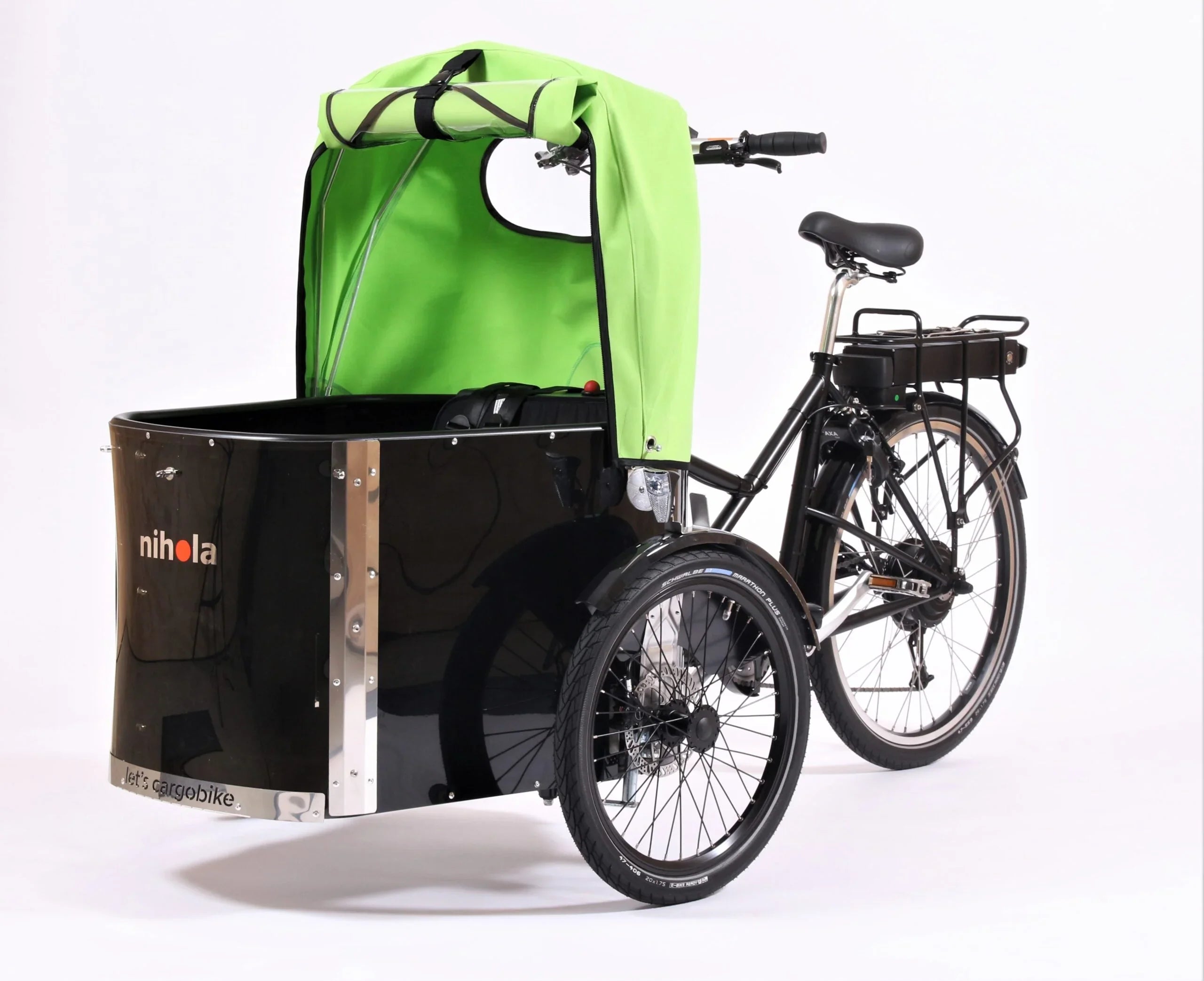 fahrradanhänger famila Nihola Elektro Family 540 Wh Kinder-Transportrad handmade in Kopenhage – fahrrad-Ass.de