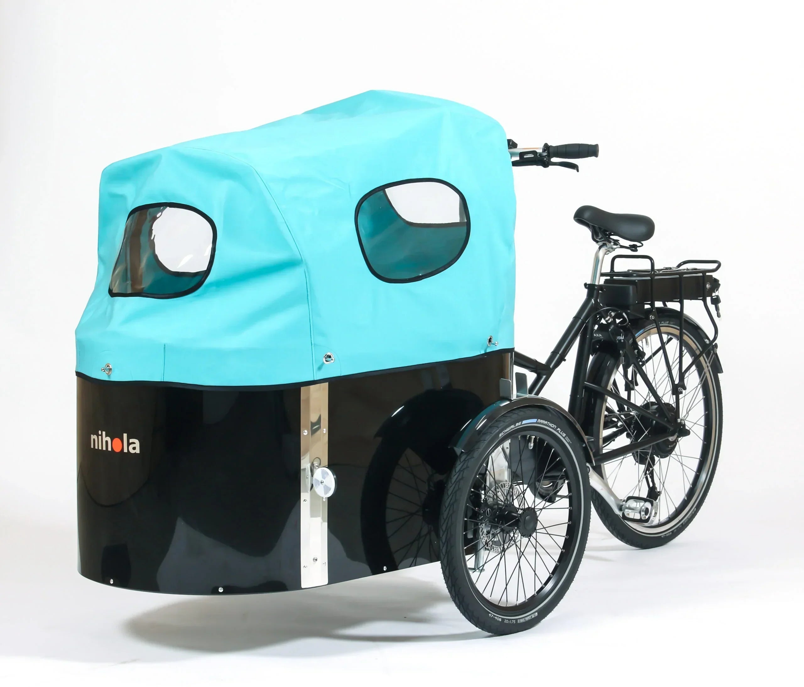 kopenhagen lastenfahrrad Nihola Elektro 4.0 540 Wh Kinder-Transportrad handmade in Kopenhagen