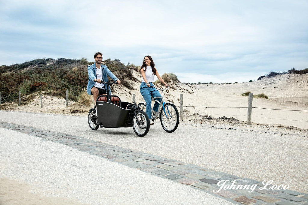 Komplettangebot Johnny Loco Twin Cruiser Matt Dutch Delight Alu. bakfiets E-Lastenrad schwarz - fahrrad-Ass.de