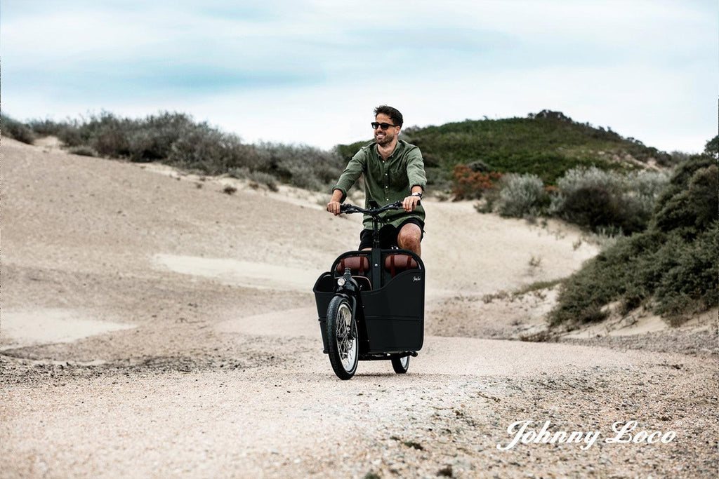 Komplettangebot Johnny Loco Twin Cruiser Matt Dutch Delight Alu. bakfiets E-Lastenrad schwarz - fahrrad-Ass.de