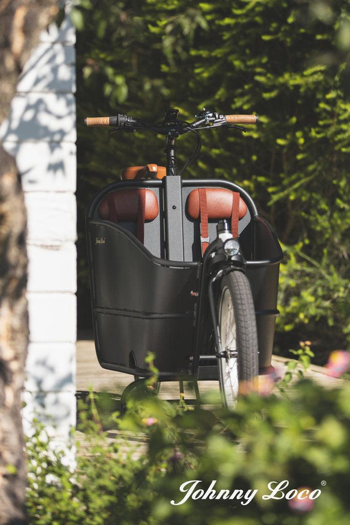 Komplettangebot Johnny Loco Twin Cruiser Matt Dutch Delight Alu. bakfiets E-Lastenrad schwarz - fahrrad-Ass.de