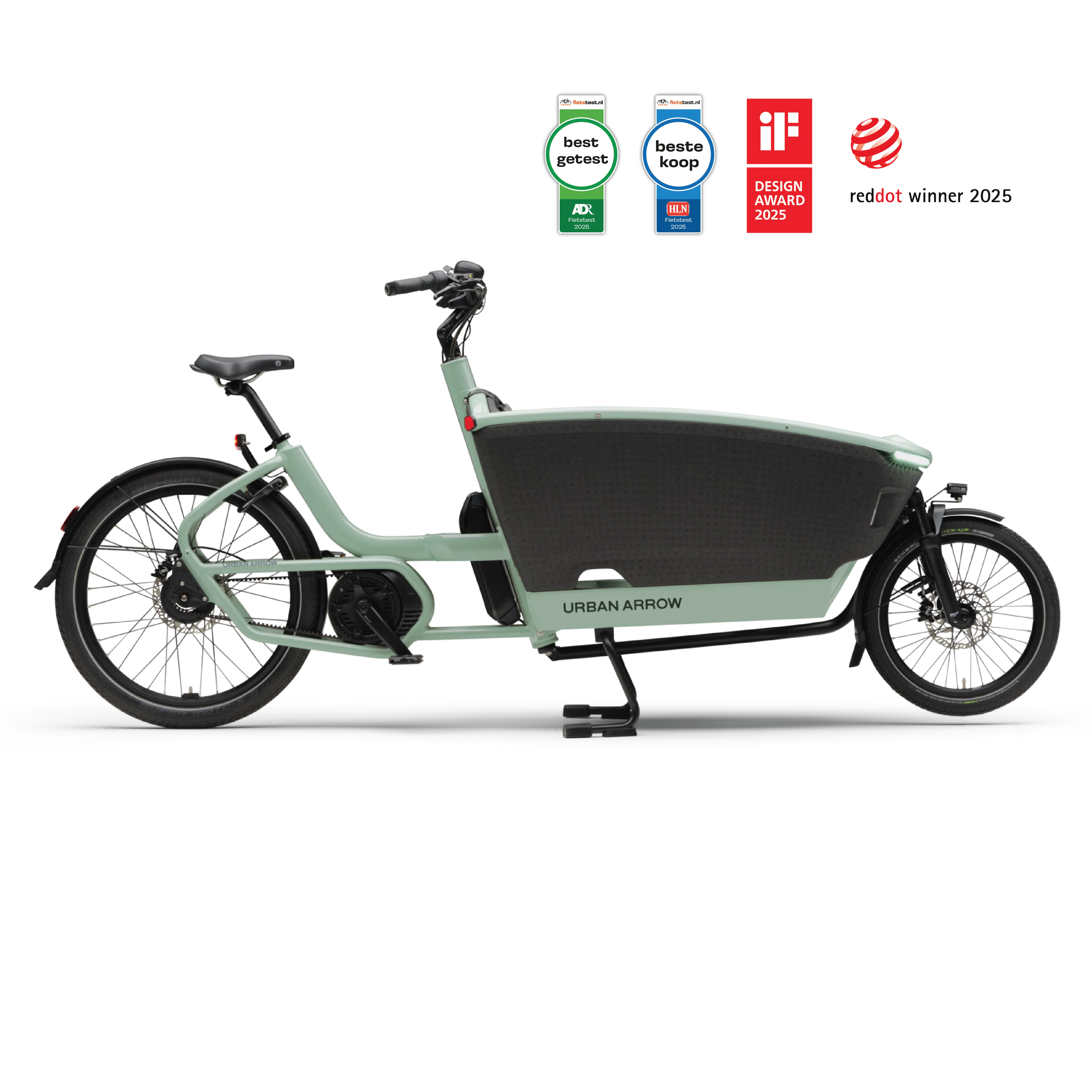 arrow lastenfahrrad Urban Arrow Family NEXT Essential sage green Bosch Mittelmotor; inkl. – fahrrad-Ass.de
