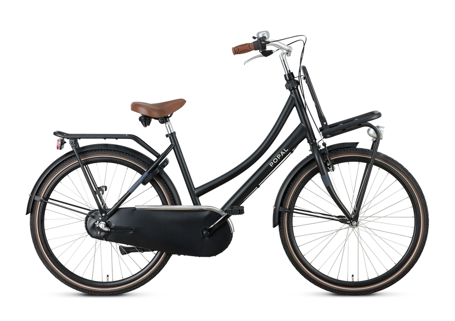 26 Zoll 3 Gang Hollandrad Daily Dutch Plus Matt black mit Frontträger –  fahrrad-Ass.de