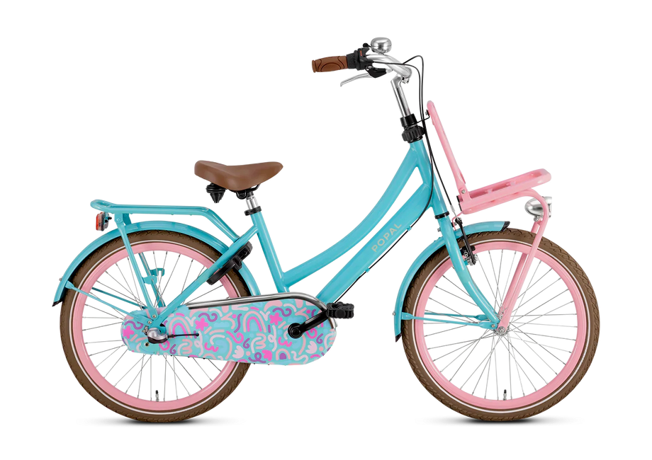 22 Zoll 3 Gang Hollandrad Daily Dutch Plus türkis-rosa mit Frontträger –  fahrrad-Ass.de