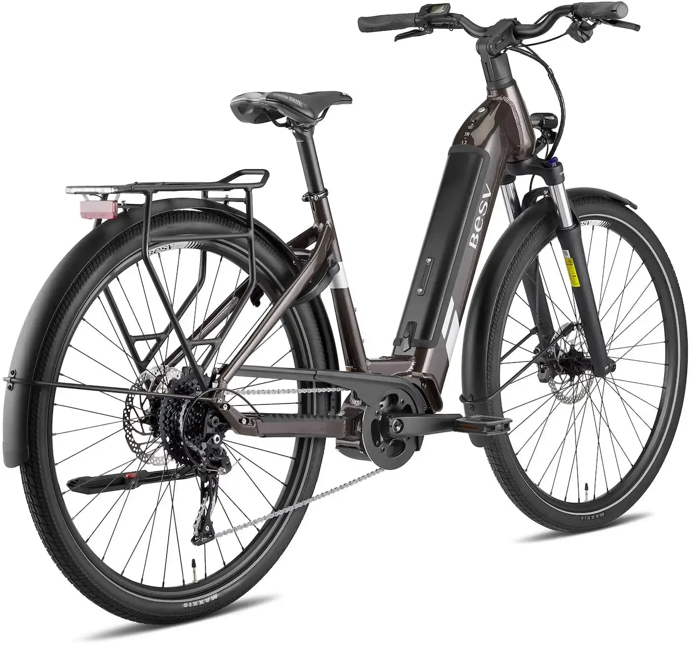 e bike damen 85 nm BESV TR 1.3 85 Nm 630 Wh Shimano MITTELMOTOR Elektro Pedelec metallic – fahrrad-Ass.de