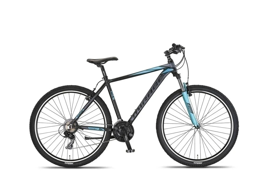 27,5 Zoll Alu. Mountainbike, Mirage, 21 Gang Shimano, MTB Black-Türkis