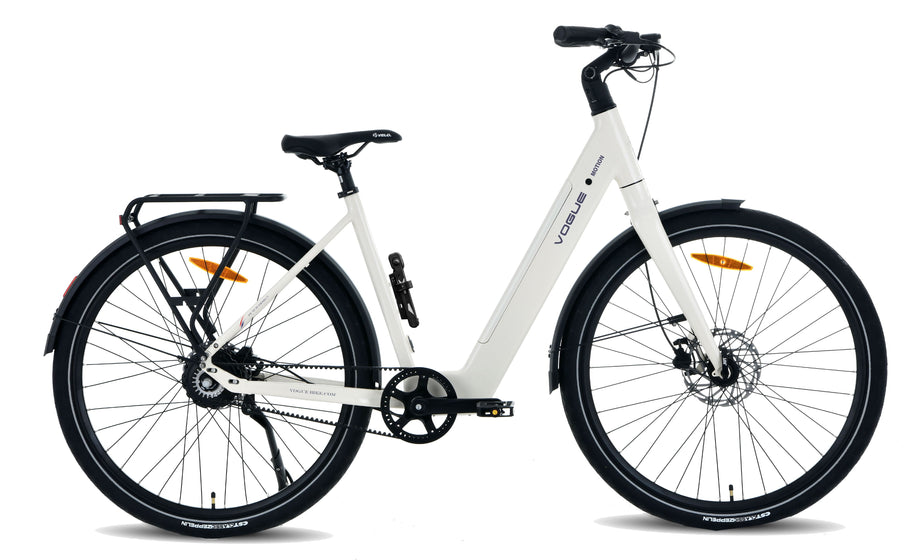 Gates Riemenantrieb Vogue Motion Matt-Sand-White 360WH 50Nm Motor E-Bi –