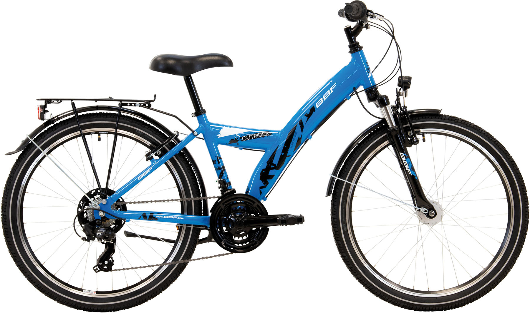 24 Zoll Kinderfahrrad, BBF Outrider Banana, 21 Gang Shimano, blau-schw –
