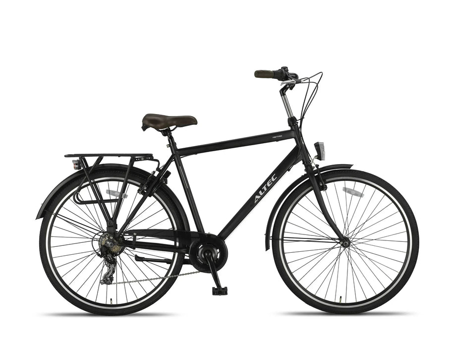 28 Zoll Altec Metro Herren Trekkingrad schwarz matt –