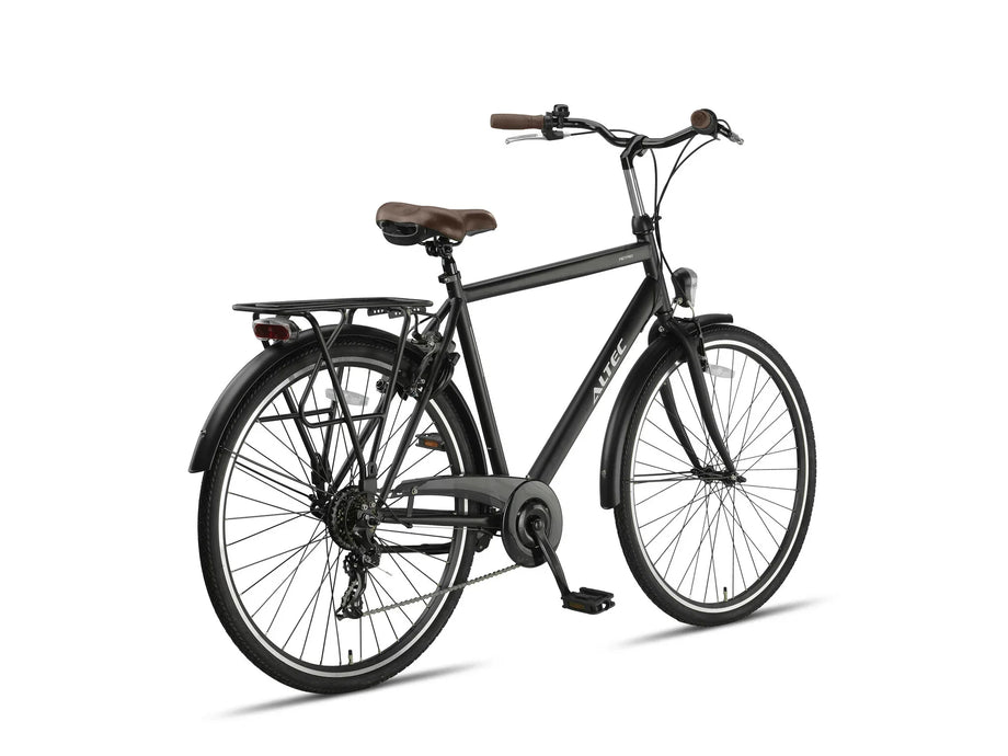 28 Zoll Altec Metro Herren Trekkingrad schwarz matt –