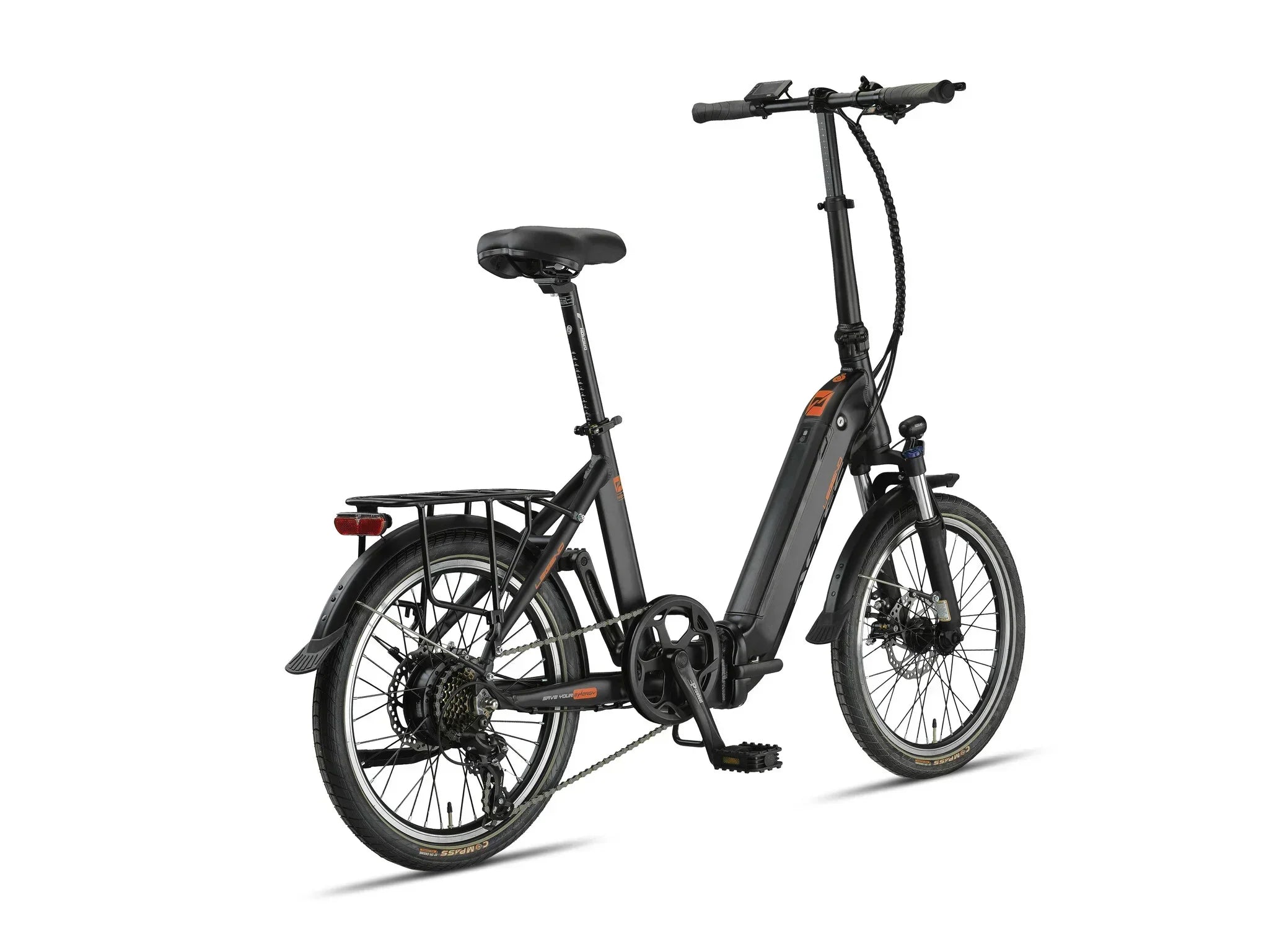 E-Faltrad Altec Legend matt schwarz 7 Gang Intube E-Bike Klapprad hydraulische Scheibenbremsen