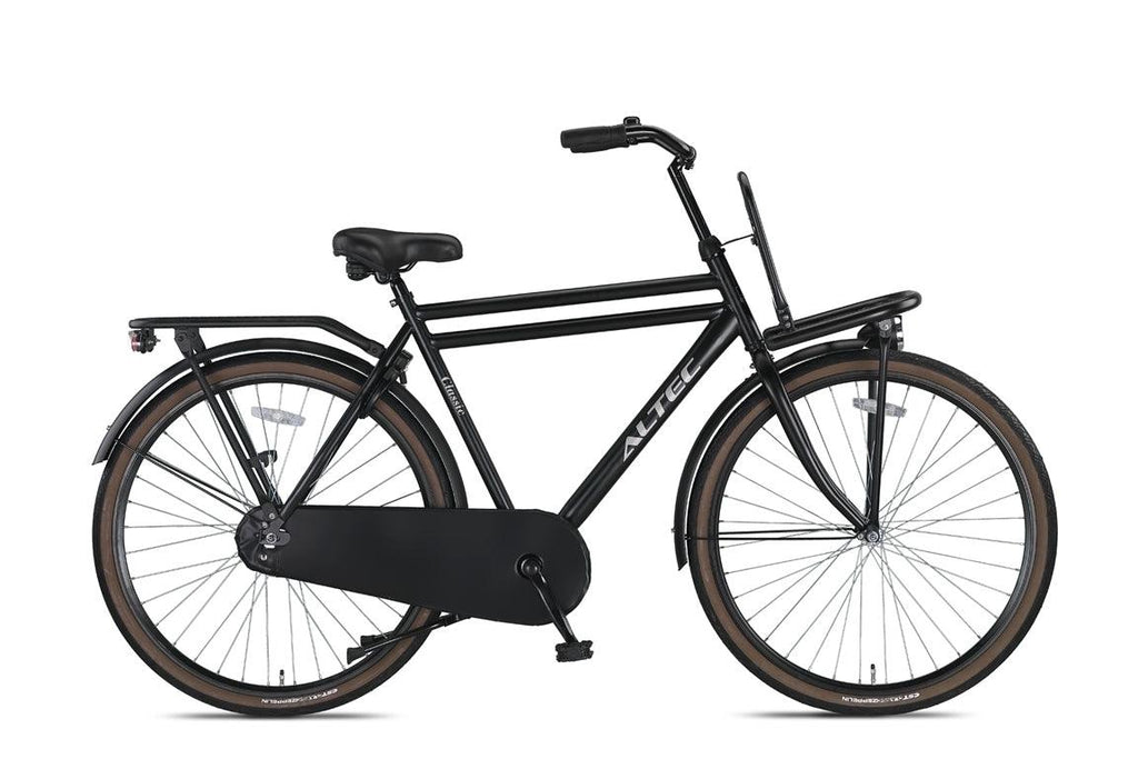28 Zoll Altec Classic Herren Hollandrad mit vorderem Träger schwarz (matt) d - fahrrad-Ass.de