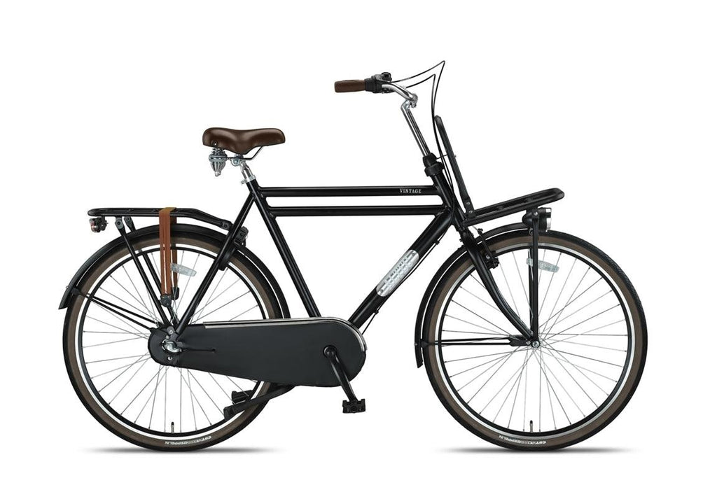 28 Zoll Altec Vintage Aluminium Herren-Hollandrad 3 Gang Rücktritt schwarz mit vorderem Träger d - fahrrad-Ass.de