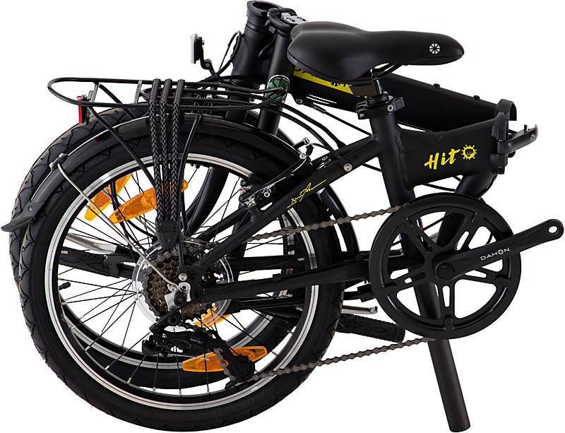 20" DAHON Hit Alu., 6 Gang Kettenschaltung, Faltrad Klapprad, schwarz matt - fahrrad-Ass.de