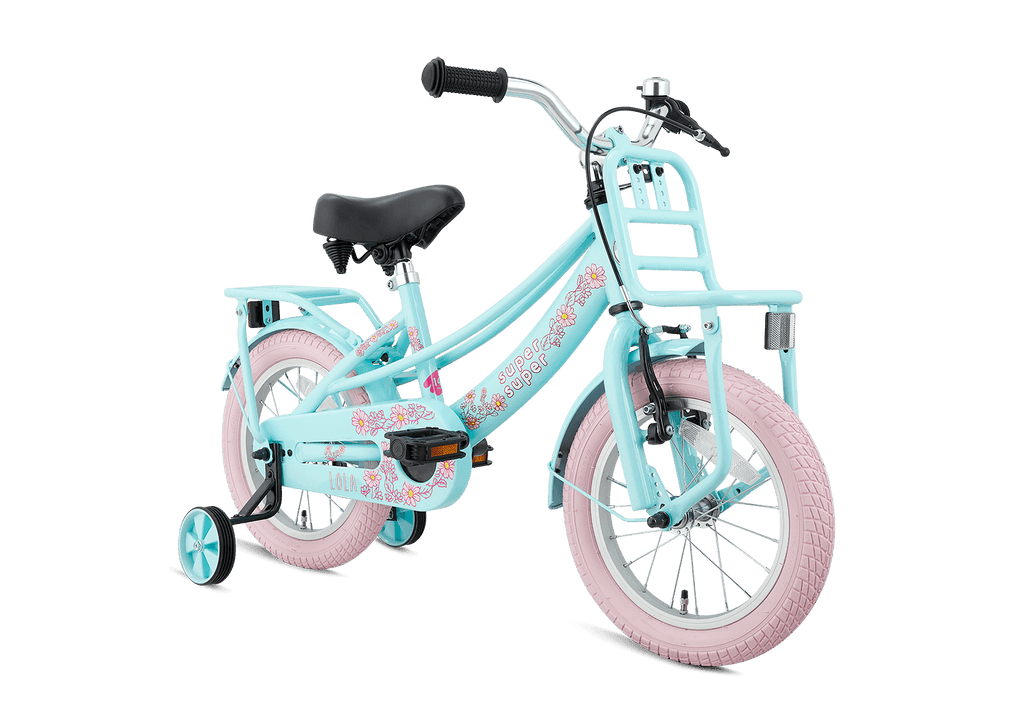 14 Zoll Hollandrad Lola mint-rosa mit Frontträger - fahrrad-Ass.de