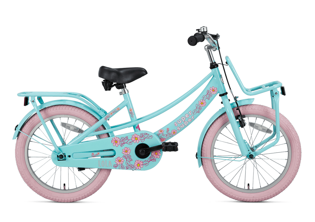 18 Zoll Hollandrad Lola mint-rosa mit Frontträger - fahrrad-Ass.de