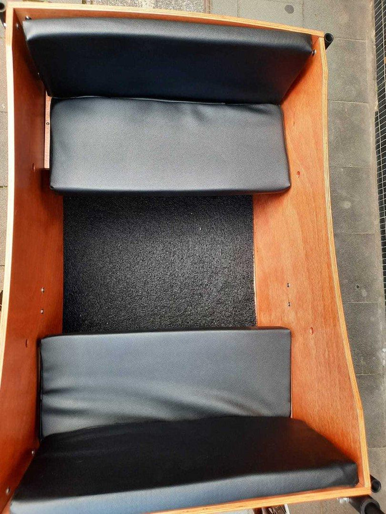 Kissen-Set, 2x Kissen - Sitzpolster einfach schwarz - für zwei Sitzbänke - fahrrad-Ass.de