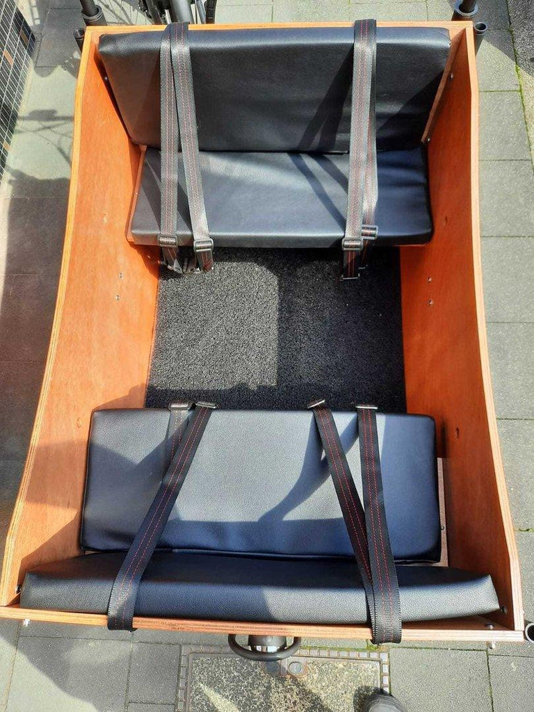 Kissen-Set, 2x Kissen - Sitzpolster einfach schwarz - für zwei Sitzbänke - fahrrad-Ass.de