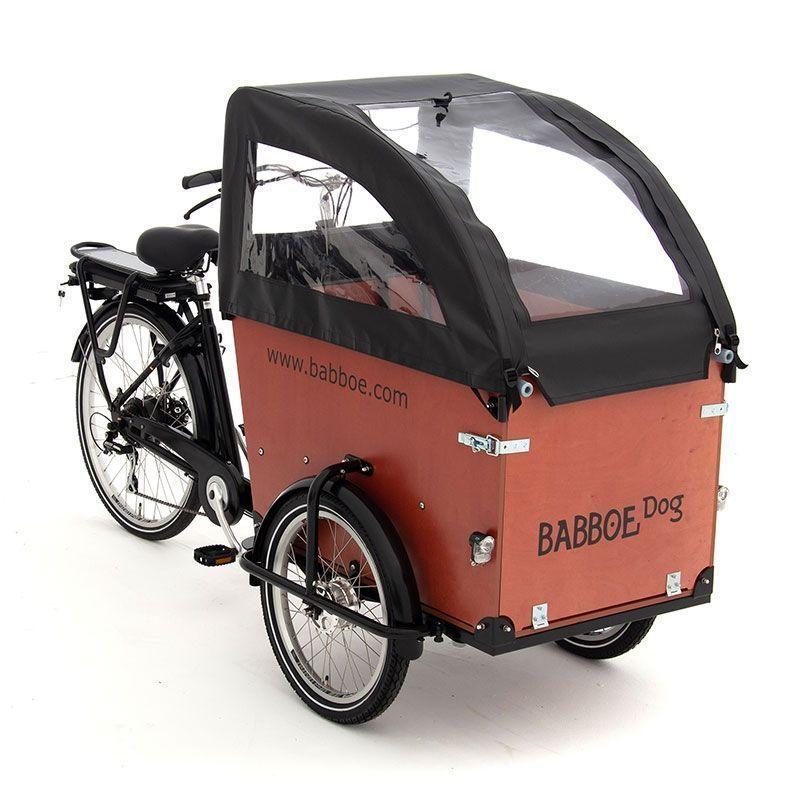 Sofort Lieferbar Babboe E-Dog 3-Rad Lastenrad, bakfiets, Hundetransportrad inkl. Regenzelt - fahrrad-Ass.de