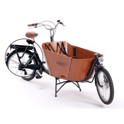 Komplettangebot Babboe City EPower 2Rad bakfiets 7Gang Shimano Special Edition grau ink Regendach - fahrrad-Ass.de